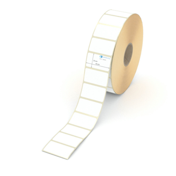 Etikett 45 x 25 mm - Thermopapier weiß permanent - 4000 Etiketten pro Rolle - 40 mm Hülse 