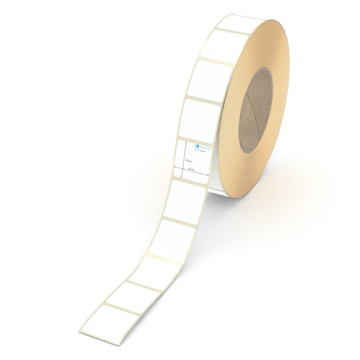 Etikett 33 x 33 mm - Thermopapier weiß leicht ablösbar - 3000 Etiketten pro Rolle - 76 mm Hülse 