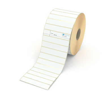 Etikett 100 x 18 mm - Transferpapier weiß leicht ablösbar - 5500 Etiketten pro Rolle - 40 mm Hülse 