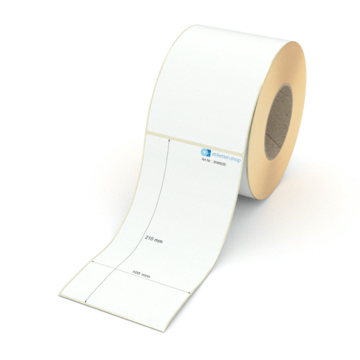 Etikett 105 x 210 mm - Transferpapier weiß leicht ablösbar - 500 Etiketten pro Rolle - 76 mm Hülse 