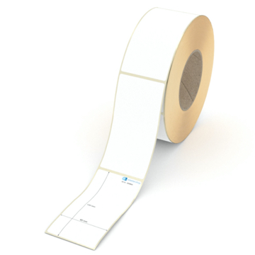 Etikett 60 x 120 mm - Thermopapier weiß permanent - 900 Etiketten pro Rolle - 76 mm Hülse 