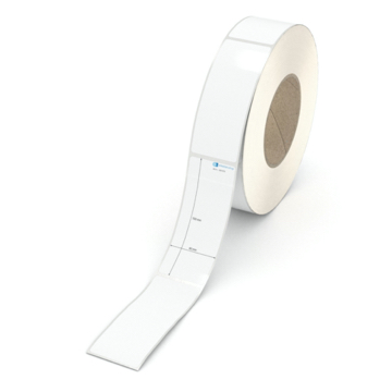 Etikett 40 x 100 mm - Polyester weiß permanent - 1100 Etiketten pro Rolle - 76 mm Hülse 