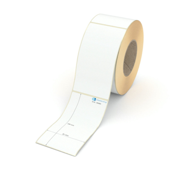 Etikett 81 x 150 mm - Transferpapier weiß permanent - 700 Etiketten pro Rolle - 76 mm Hülse 
