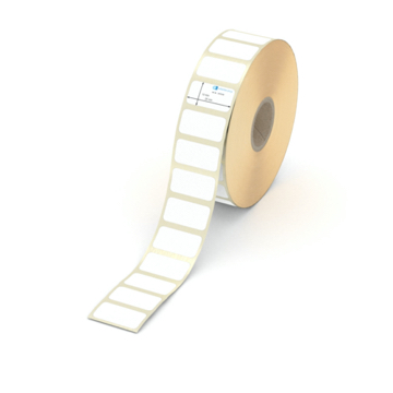 Etikett 25 x 13 mm - Thermopapier weiß permanent - 2500 Etiketten pro Rolle - 25 mm Hülse 