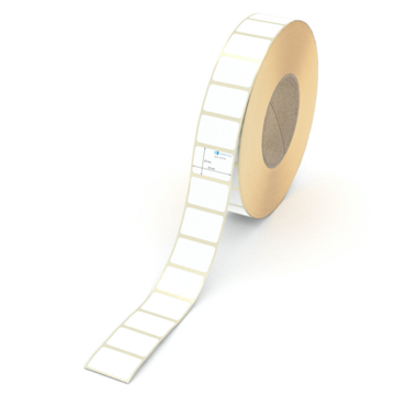 Etikett 33 x 22 mm - Thermopapier weiß permanent - 4500 Etiketten pro Rolle - 76 mm Hülse 
