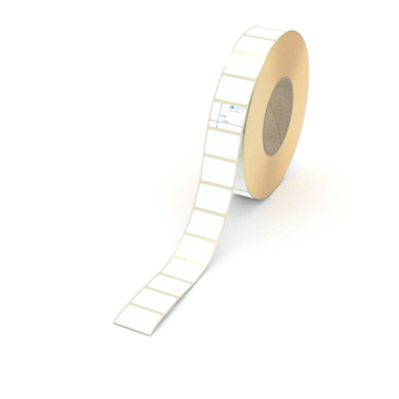 Etikett 33 x 23 mm - Thermopapier weiß permanent - 4500 Etiketten pro Rolle - 76 mm Hülse 