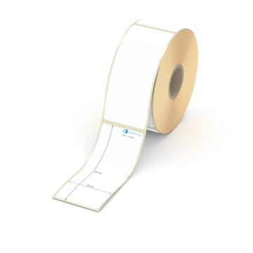 Etikett 38 x 90 mm - Thermopapier weiß permanent - 400 Etiketten pro Rolle - 25 mm Hülse 