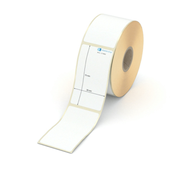Etikett 39 x 70 mm - Transferpapier weiß leicht ablösbar - 500 Etiketten pro Rolle - 25 mm Hülse 