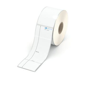 Etikett 43 x 130 mm - Polyester weiß permanent - 300 Etiketten pro Rolle - 25 mm Hülse 