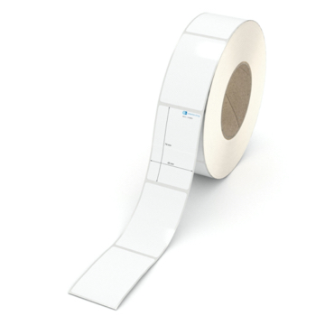 Etikett 45 x 74 mm - Polyester weiß permanent - 1500 Etiketten pro Rolle - 76 mm Hülse 