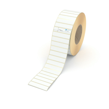 Etikett 69 x 15 mm - Transferpapier weiß leicht ablösbar - 6500 Etiketten pro Rolle - 76 mm Hülse 