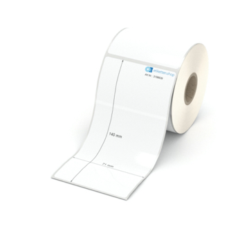 Etikett 71 x 140 mm - Polyester weiß permanent - 250 Etiketten pro Rolle - 25 mm Hülse 