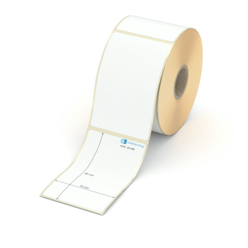Etikett 54 x 85 mm - Transferpapier weiß leicht ablösbar - 450 Etiketten pro Rolle - 25 mm Hülse 
