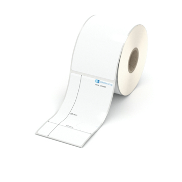 Etikett 55 x 98 mm - Polyester weiß permanent - 350 Etiketten pro Rolle - 25 mm Hülse 