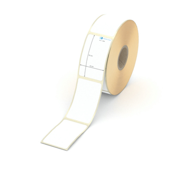 Etikett 30 x 50 mm - Thermopapier weiß permanent - 700 Etiketten pro Rolle - 25 mm Hülse 