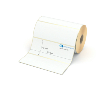 Etikett 141 x 52 mm - Transferpapier weiß permanent - 700 Etiketten pro Rolle - 25 mm Hülse 