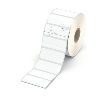 Etikett 50 x 21 mm - Polyester weiß permanent - 1600 Etiketten pro Rolle - 25 mm Hülse 
