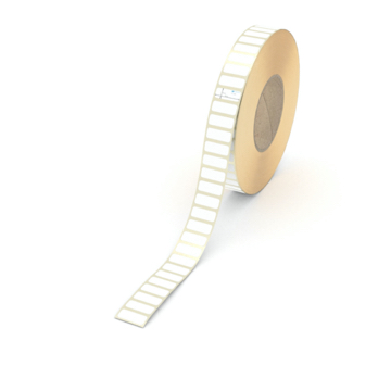 Etikett 25 x 10 mm - Thermopapier weiß permanent - 9000 Etiketten pro Rolle - 76 mm Hülse 