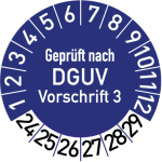 Geprüft nach DGUV Vorschrift 3 - Standard PP-Folie