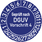 Geprüft nach DGUV Vorschrift 4 - Standard PP-Folie