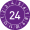 Jahresprüfplakette Einzeljahre 2-stellig - PP-Folie (lila)