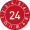 Jahresprüfplakette Einzeljahre 2-stellig - PP-Folie (rot)