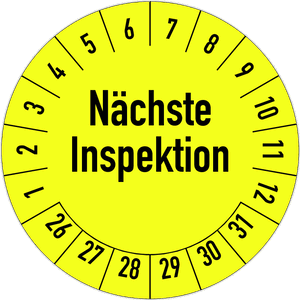 Prüfplakette Nächste Inspektion