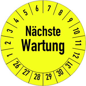 Prüfplakette Nächste Wartung