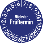 Nächster Prüftermin - Standard PP-Folie