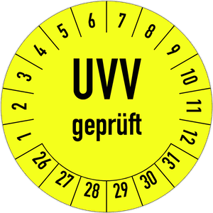 Prüfplakette UVV geprüft