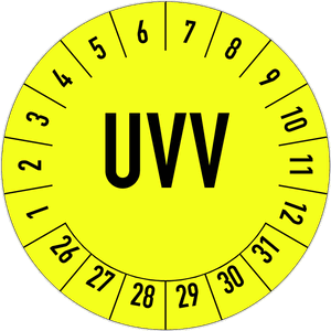 Prüfplakette UVV