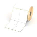 Etikett 100 x 150 mm - Thermopapier weiß permanent - 250 Etiketten pro Rolle - 25 mm Hülse 