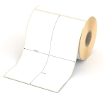Etikett 102 x 152 mm - Thermopapier weiß permanent - 200 Etiketten pro Rolle - 25 mm Hülse 