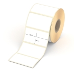 Etikett 54 x 30 mm - Thermo-Papier - weiß - permanent - 25 mm Hülse - 750 Etiketten je Rolle