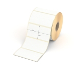 Etikett 75 x 40 mm - Transfer-Papier - weiß - permanent - 25 mm Hülse - 900 Etiketten je Rolle
