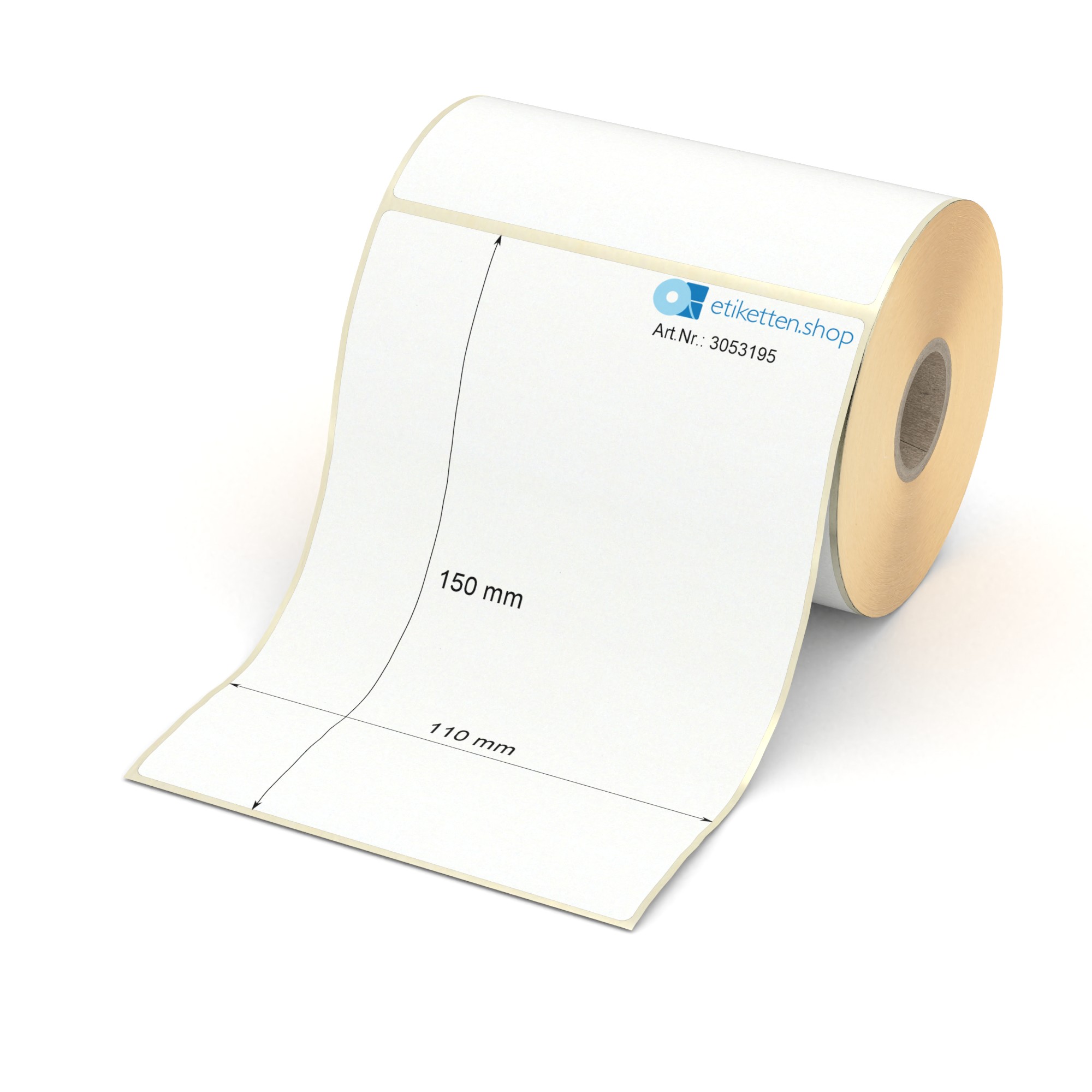 Produktbild von Thermo-Etiketten Auf Rolle – 100x150 Mm, 10 Rollen à 500 Stk, Permanent Haftend, Für Thermodirektdruck