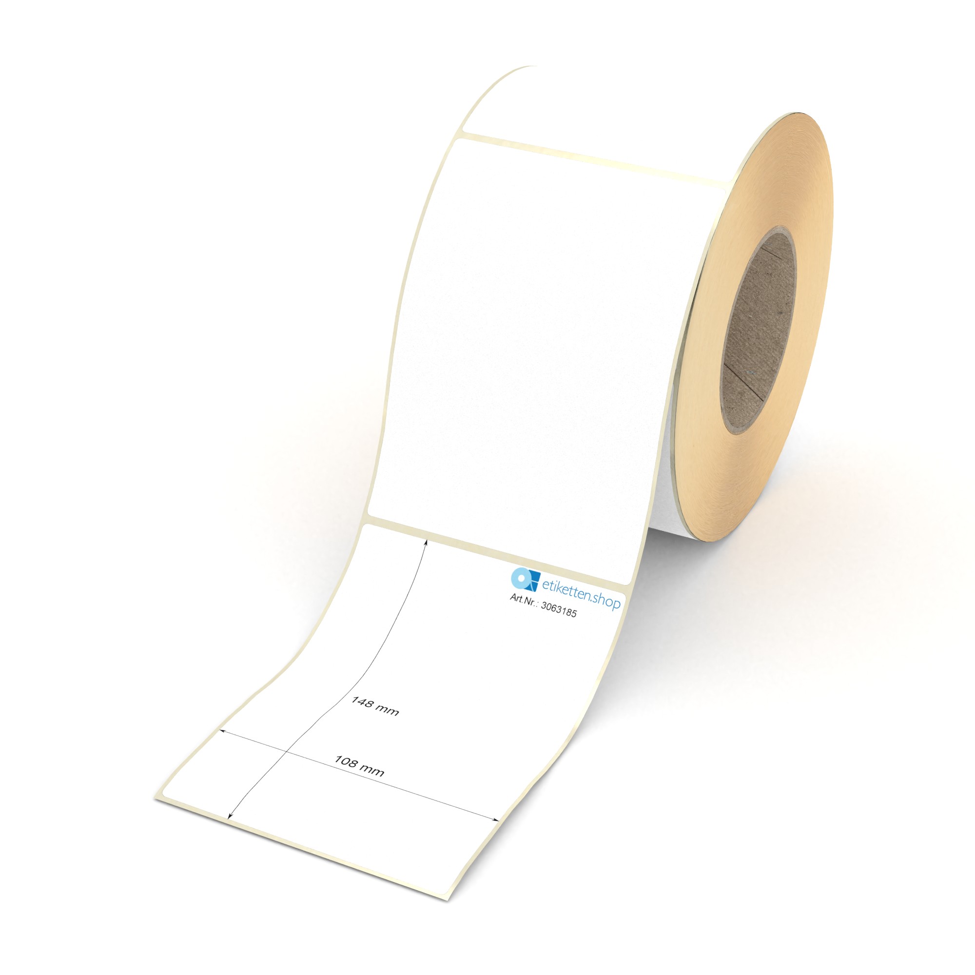 etiketten.shop | Etikett 108 x 148 mm - Thermopapier weiß leicht ...