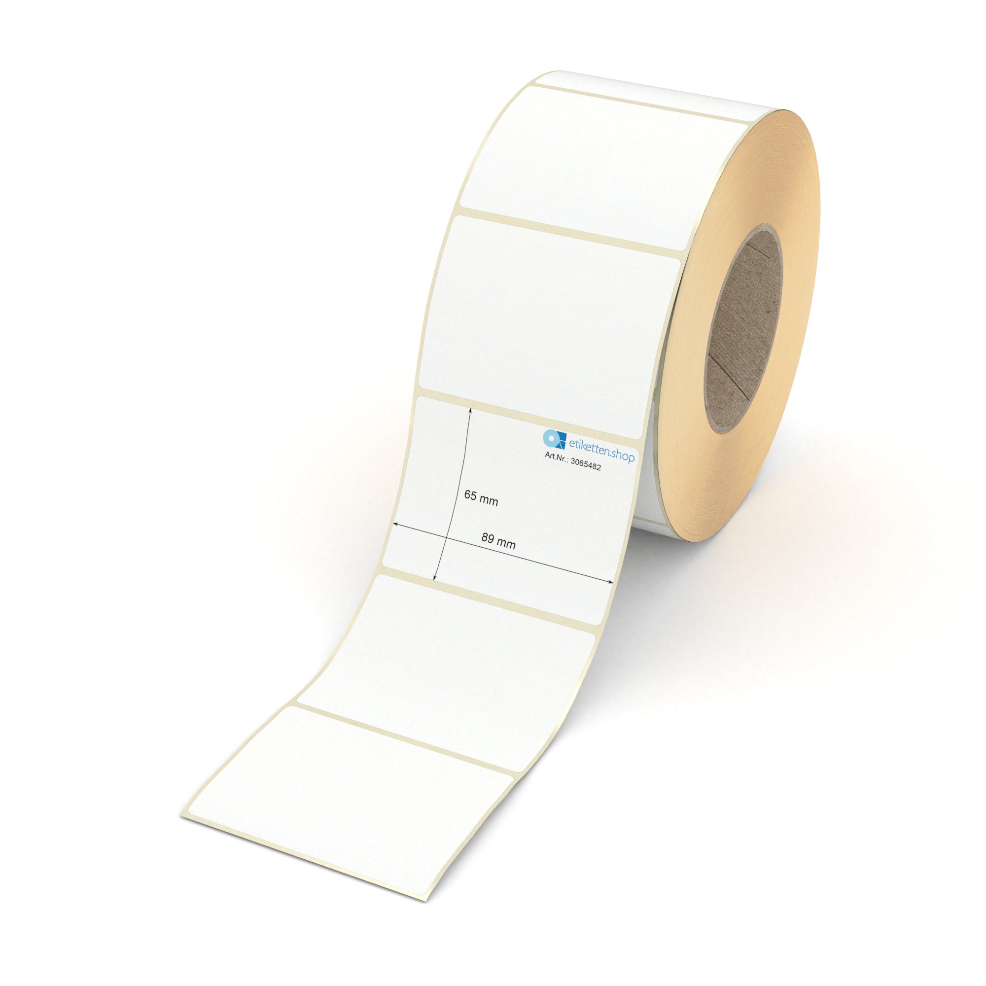 Etikett 135 x 17 mm - Transferpapier weiß leicht