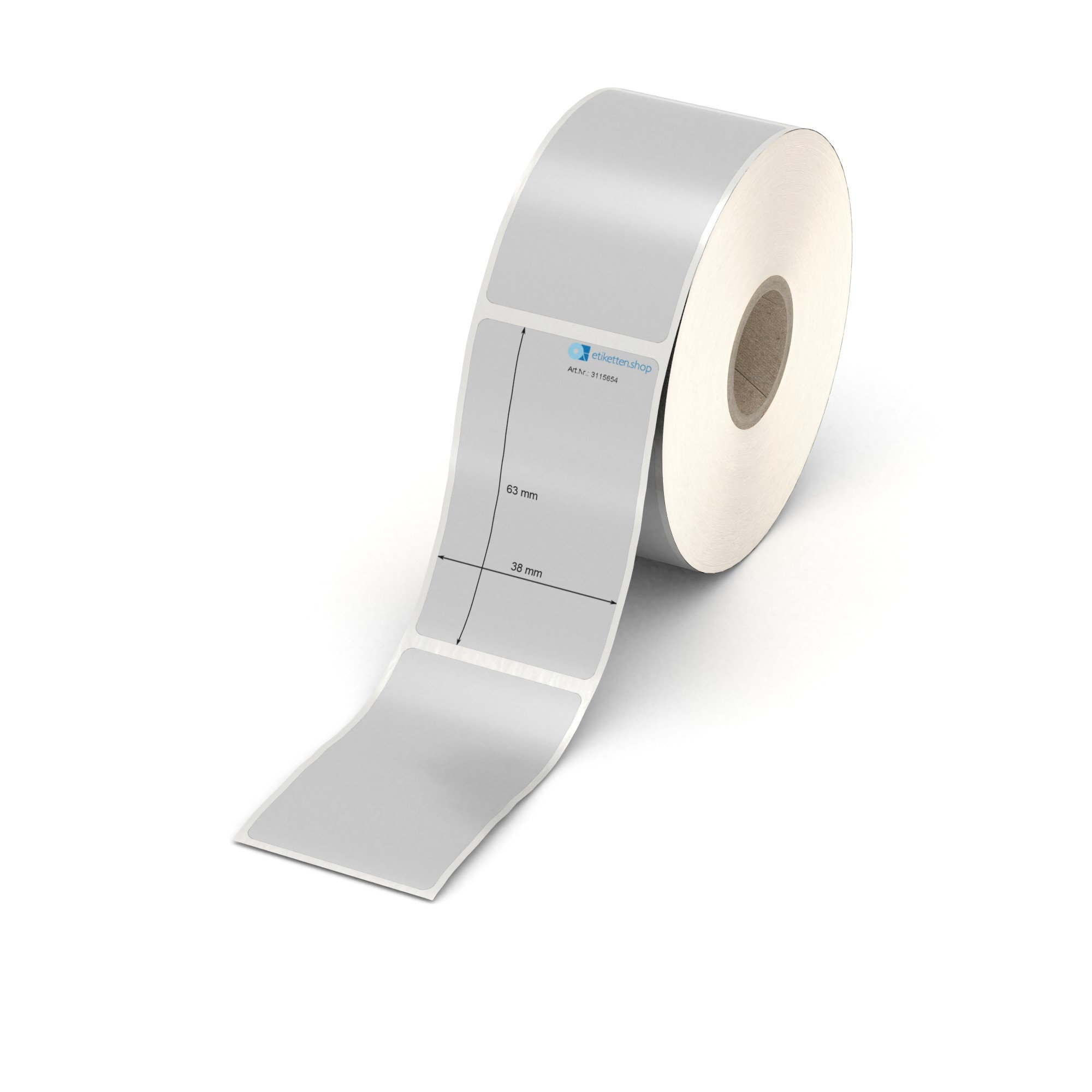 Thermotransfer-Etiketten 38x25 Mm – 5.160 Stk. Pro Rolle, Permanent Haftend, Für Industriedrucker (Kern 76 Mm)