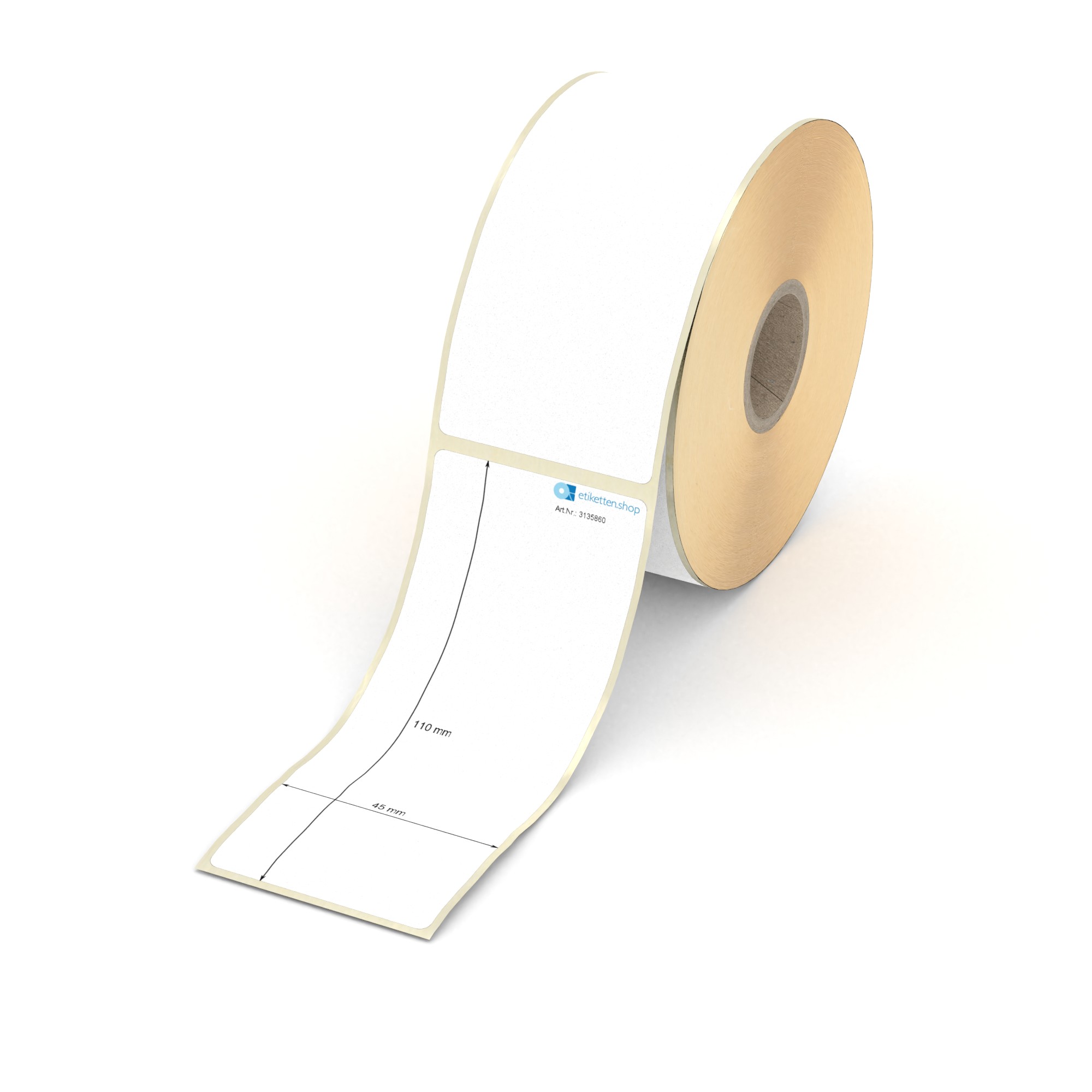 Thermo Etiketten auf Rolle - 100 x 50 - mm - 1.500 Stück - Hülse 25 mm