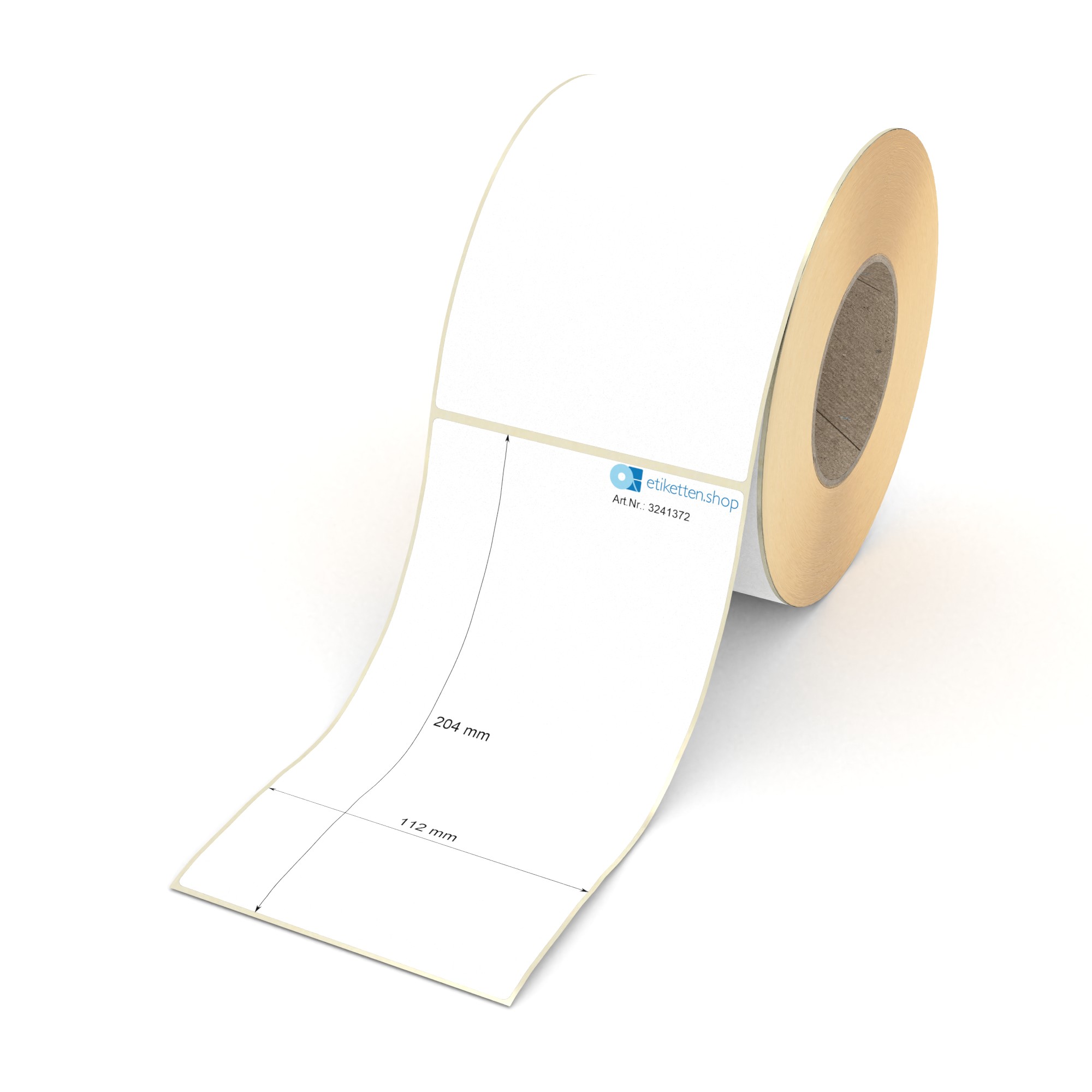 etiketten.shop | Etikett 112 x 204 mm - Thermopapier weiß leicht ...