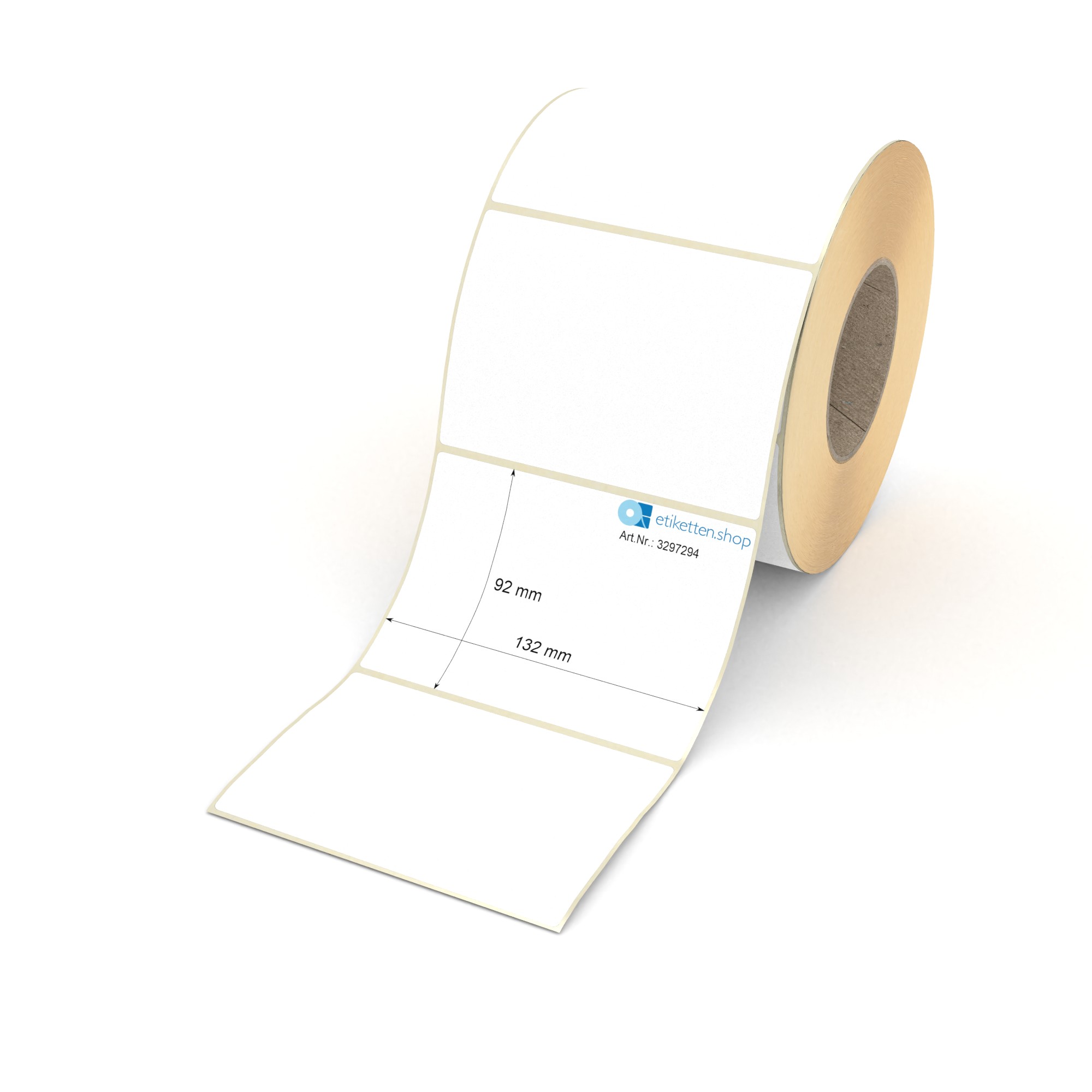 Thermische barcode etiketten op rol 32x25mm met sensorblokje