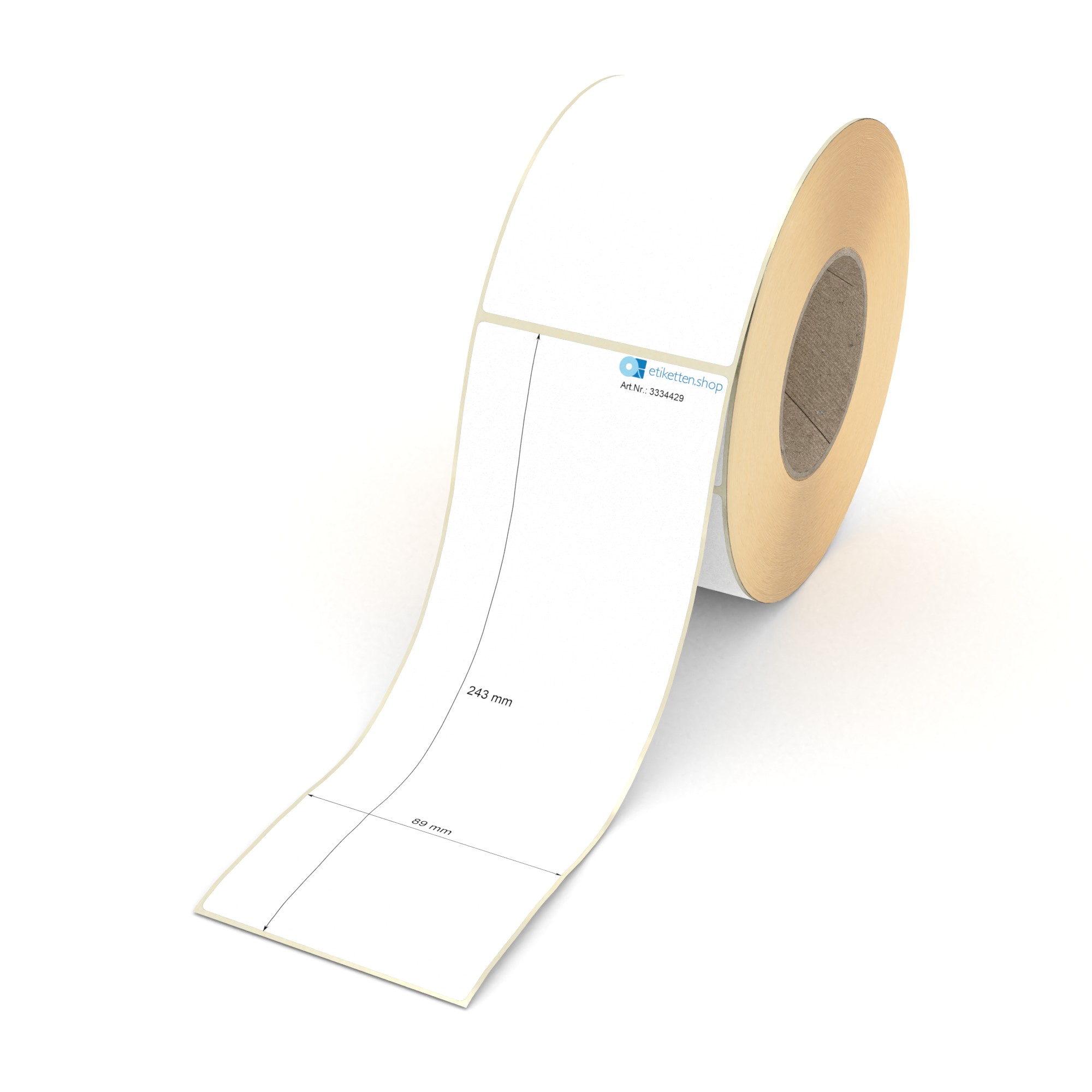 etiketten.shop | Etikett 89 x 243 mm - Thermopapier weiß permanent ...
