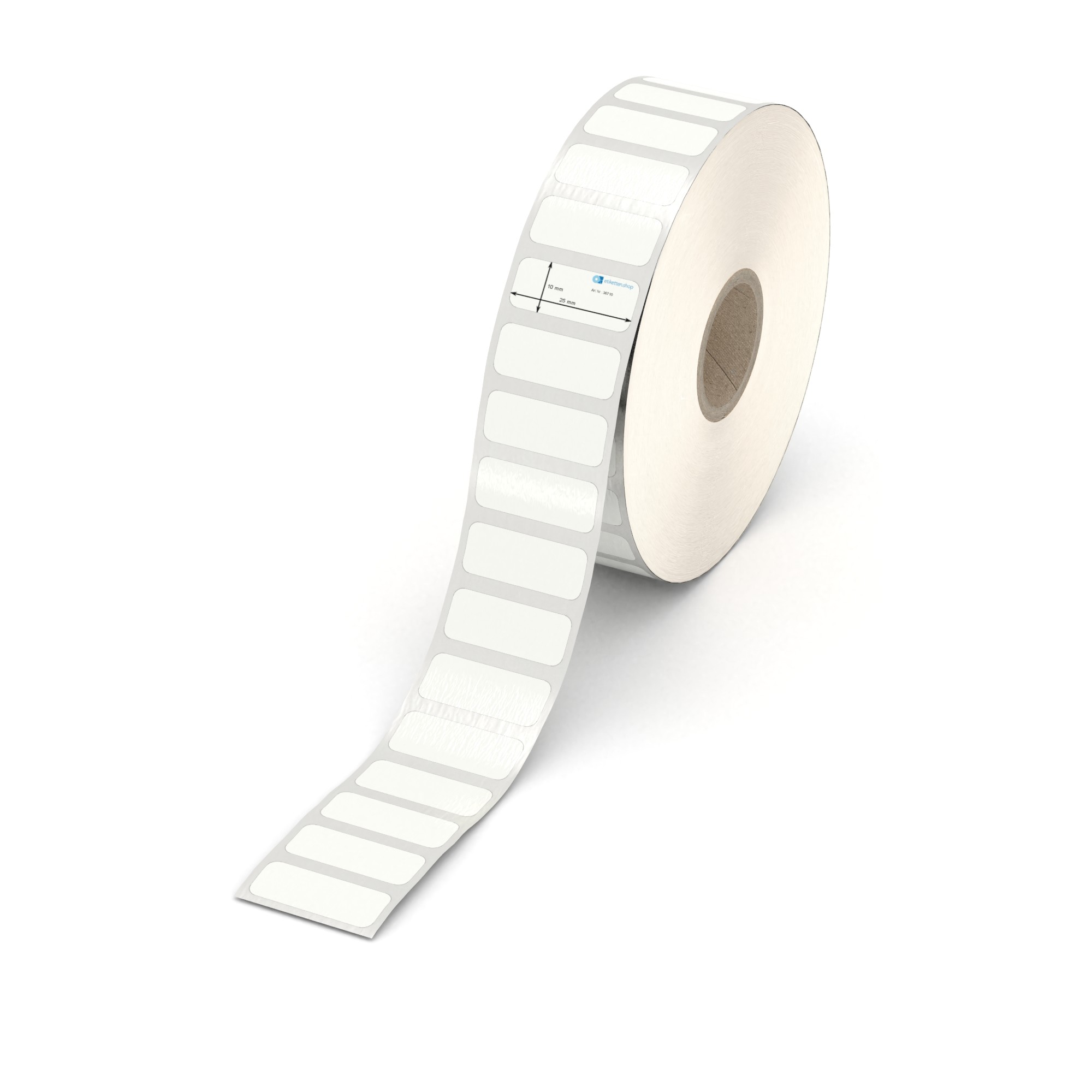 etiketten.shop | Etikett 25 x 10 mm - PE-Folie weiß permanent - 3000 ...