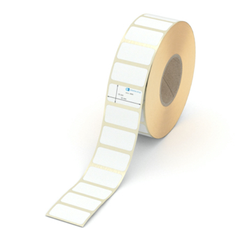 Etikett 30 x 15 mm - Transferpapier weiß permanent - 2500 Etiketten pro Rolle - 40 mm Hülse 