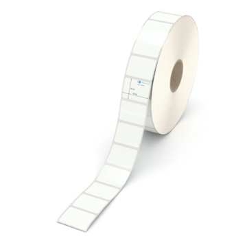 Etikett 35 x 26 mm - PE-Folie weiß permanent - 4000 Etiketten pro Rolle - 40 mm Hülse 