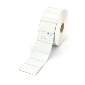 Etikett 70 x 40 mm - PE-Folie weiß permanent - 2700 Etiketten pro Rolle - 40 mm Hülse 