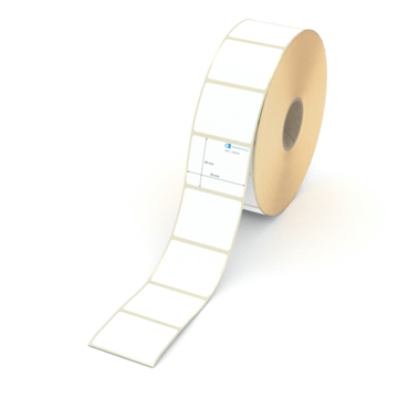Etikett 50 x 40 mm - Thermopapier weiß leicht ablösbar - 2700 Etiketten pro Rolle - 40 mm Hülse 