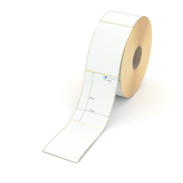 Etikett 60 x 90 mm - Transferpapier weiß permanent - 1200 Etiketten pro Rolle - 40 mm Hülse 