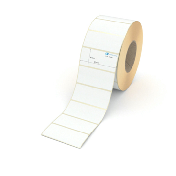 Etikett 90 x 40 mm - Transferpapier weiß leicht ablösbar - 2700 Etiketten pro Rolle - 76 mm Hülse 
